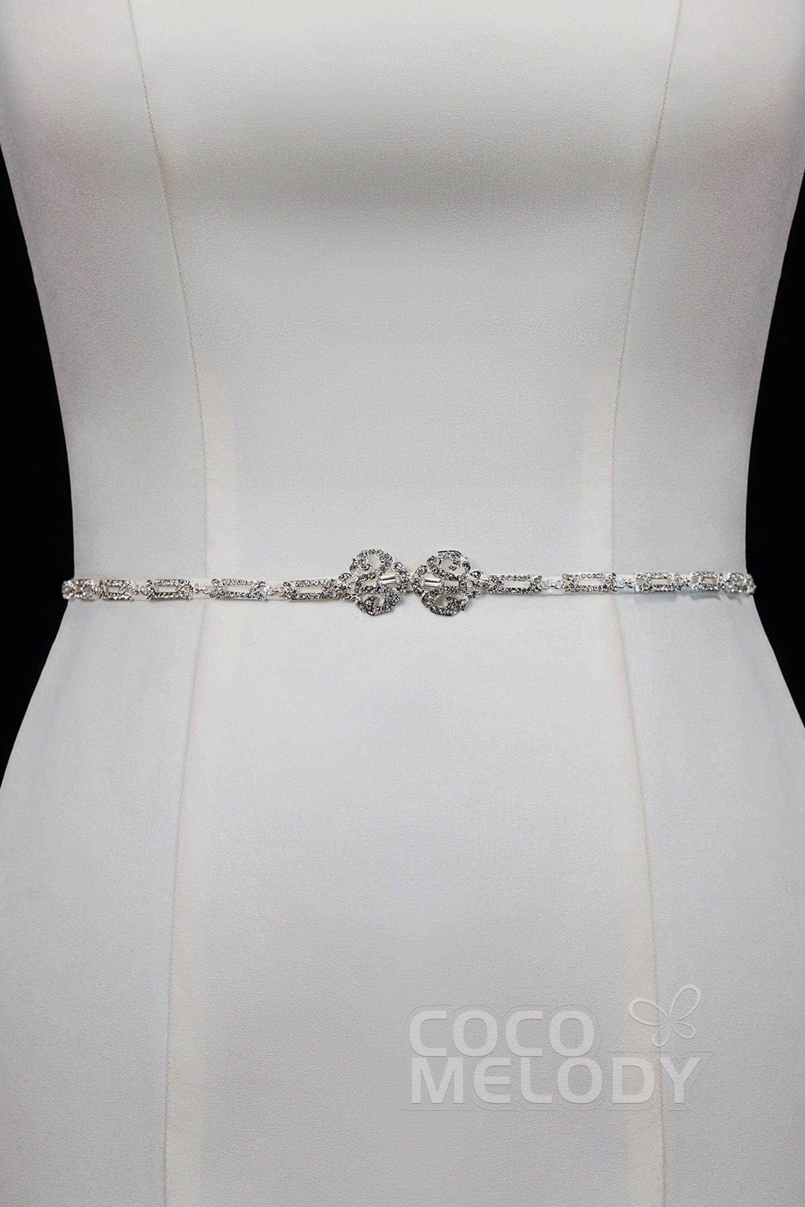 Charming Satin Wedding Sash with Rhinestone YD18010 - COCOMELODY